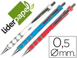 Portaminas Liderpapel Diamond 0.5 mm con Goma y Sujecion Soft Colores Surtidos