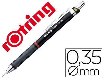 Portaminas Rotring Tikky 0,35 mm Negro