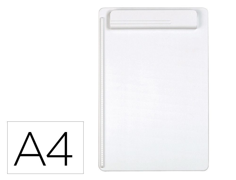 Portanotas maul go din A4 plastico reciclado con pinza color blanco