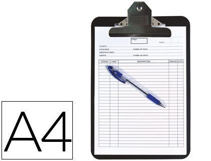 Portanotas Q-Connect Polipropileno Negro Din A4 4 Mm