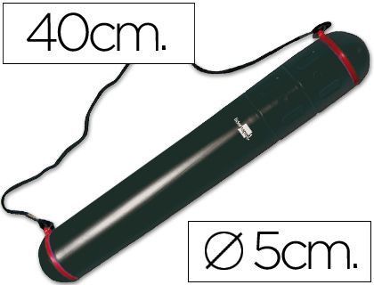 Portaplanos Plastico Liderpapel Diametro 5 X 40 cm No Extensible Negro