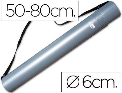 Portaplanos Plastico Liderpapel Diametro 6 cm Extensible Hasta 80 Gris