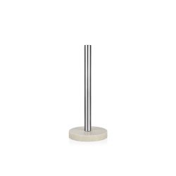 Portarrollo, Inox Con Base De Resina Beige, Ø 13,5 X 33 Cm