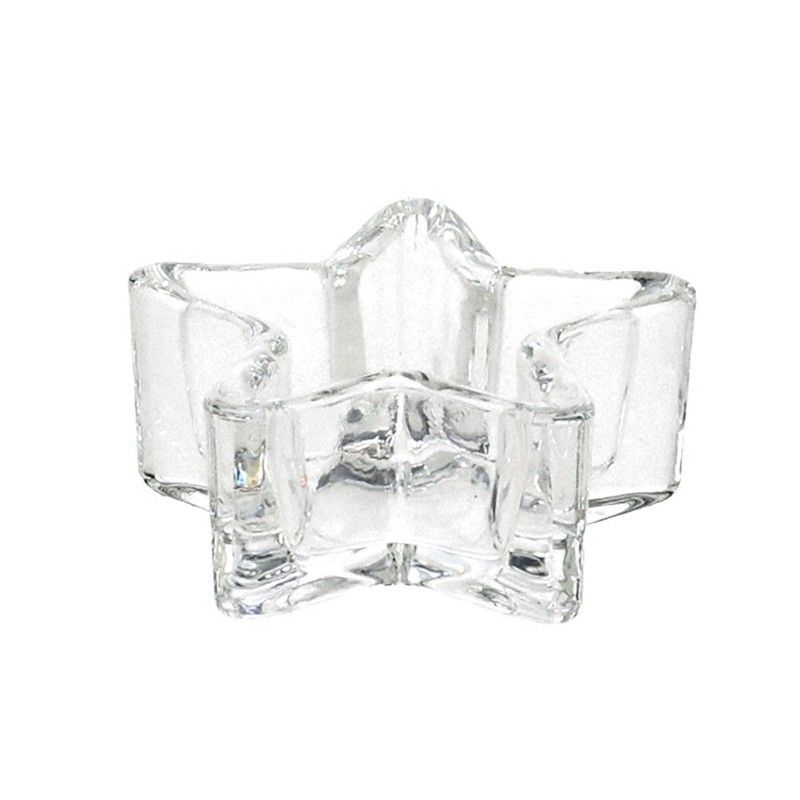 Portavelas Cristal Estrella 5,3X2,2 Cm.