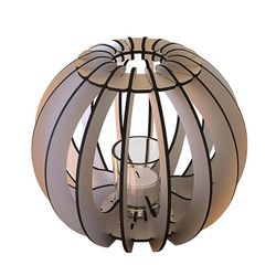 Portavelas de aluminio gris, Ø20x17 cm