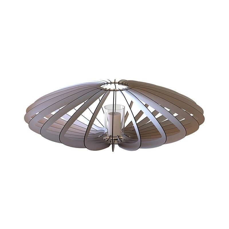 Portavelas de aluminio gris, Ø88x28 cm