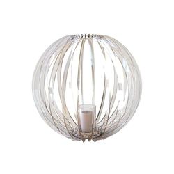 Portavelas de plexiglás transparente esférico, Ø60x56 cm