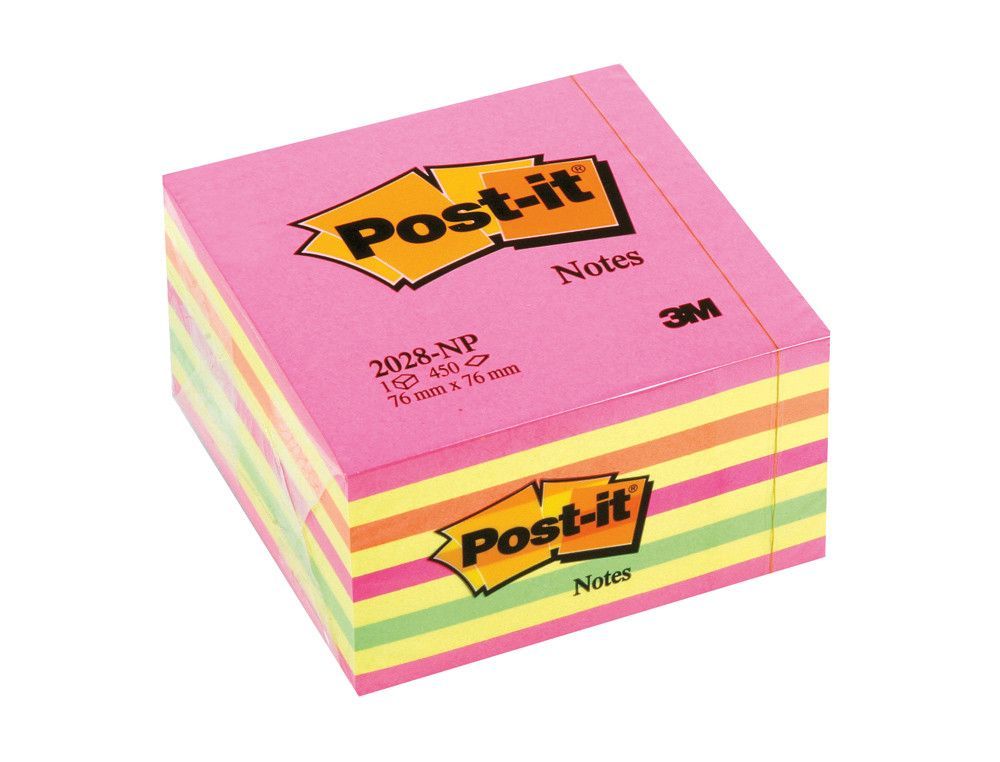 POST-IT CUBO notas adhesivas 450h 76x76mm Caramelo rosa 2028NP
