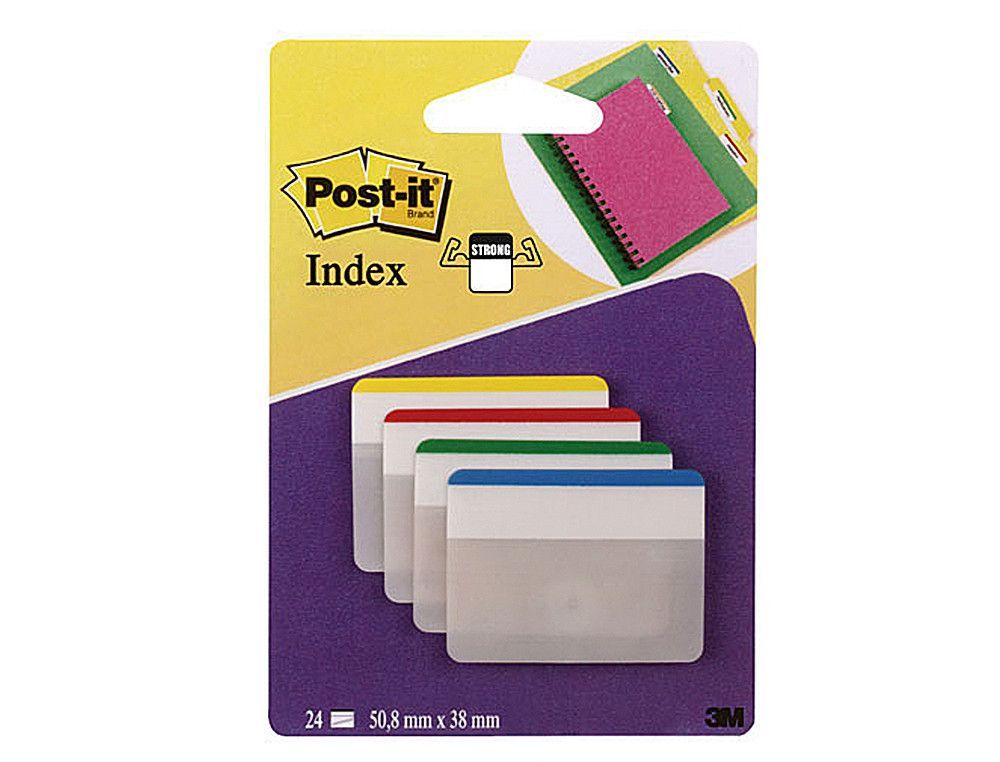 POST-IT INDEX RÍGIDOS Blister 6 ud 4 colores/ud Ref.686F-1