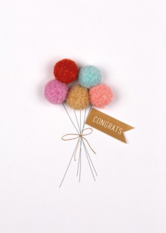 Postal para Regalar Pompom card Congrats Original Räder