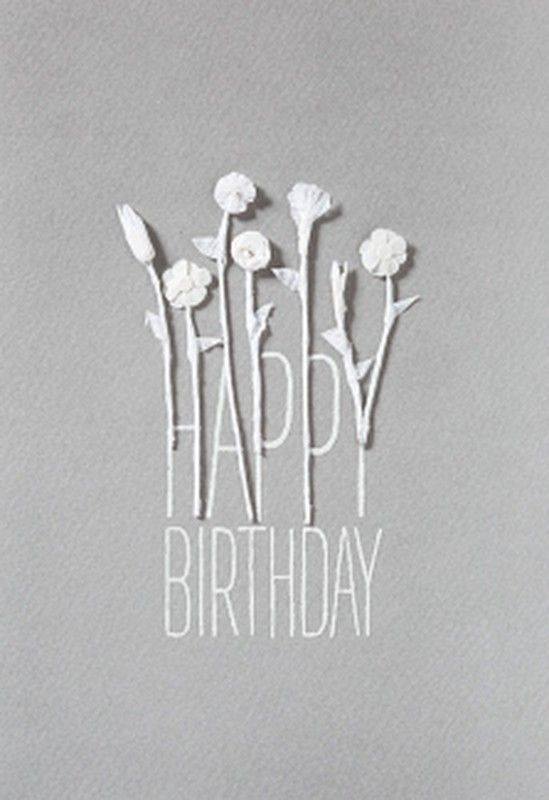 Postal para Regalar White blossom card- Happy Birt Original Räder