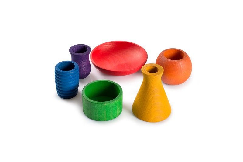 Pots - Grapat (Recipiented de madera en colores arco iris)