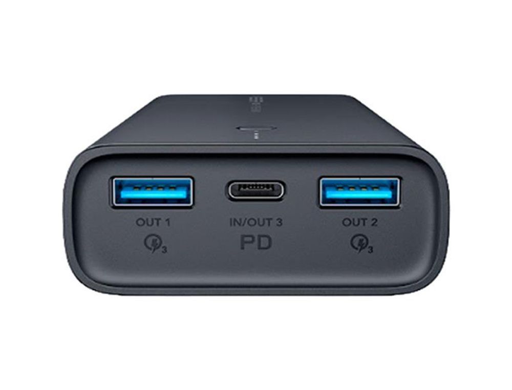 Powerbank veger 10000mah negra usb-c/2 usb-a enchufe plegable