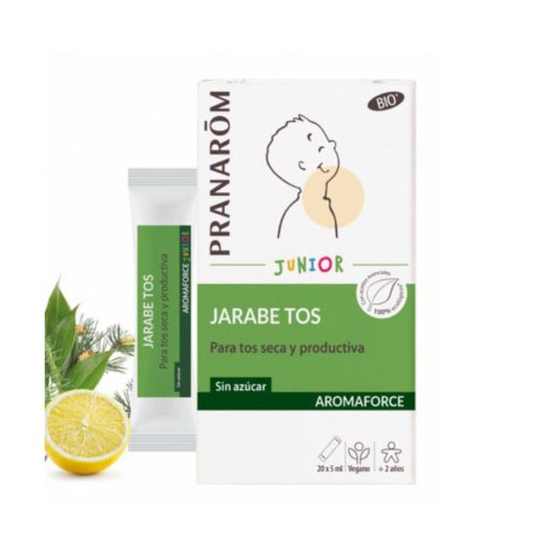 Pranarom Aromaforce Junior Infantil Jarabe Tos Seca y Productiva 20 x 5 ml