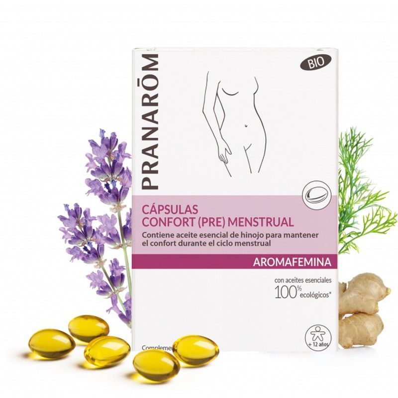 Pranarom cápsulas confort (pre) menstrual para mantener el bienestar menstrual