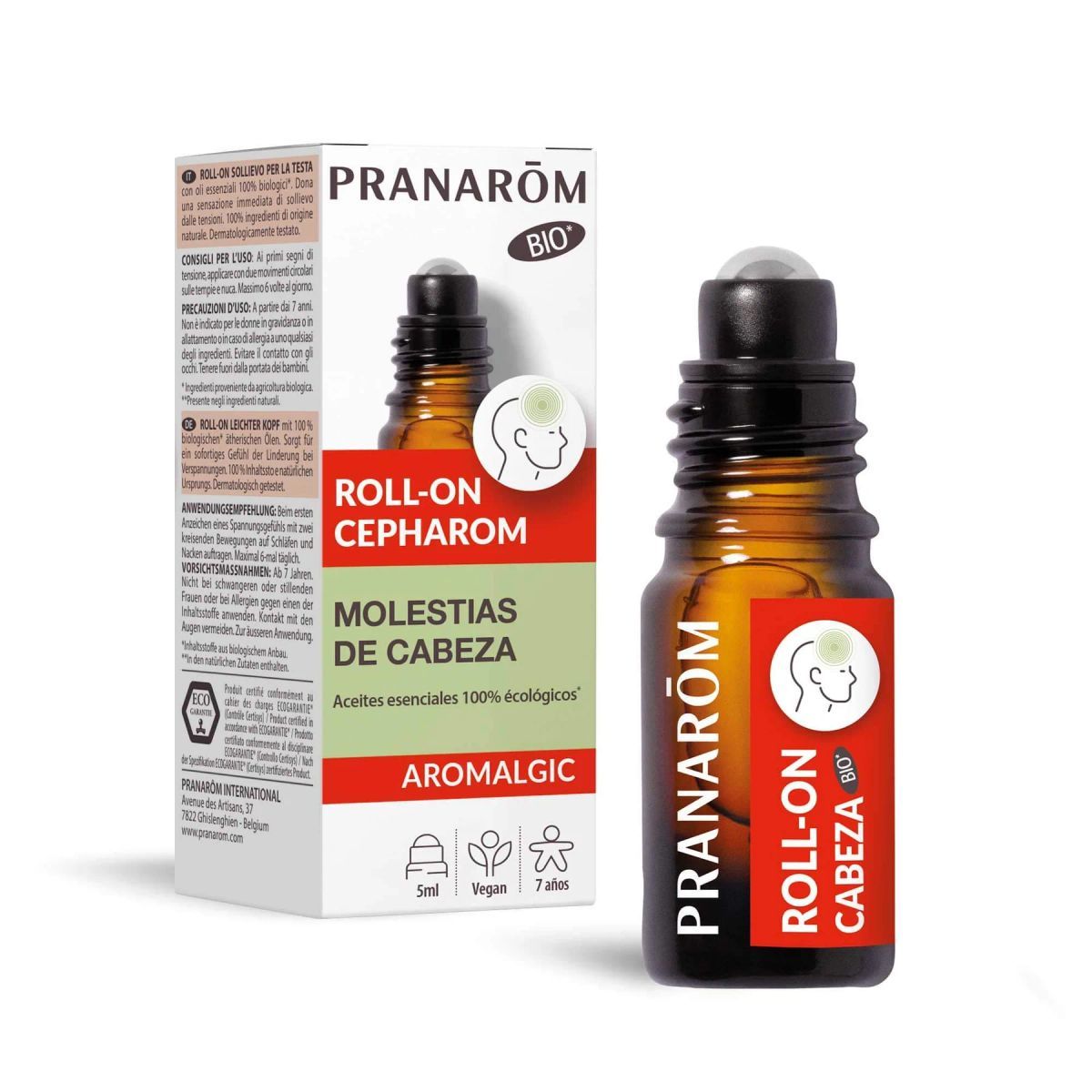 Pranarom Roll-on para el dolor de cabeza - Bio 5 ml