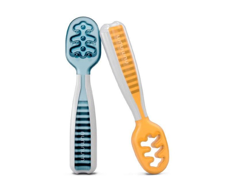 Pre-cuchara NumNum azul-naranja