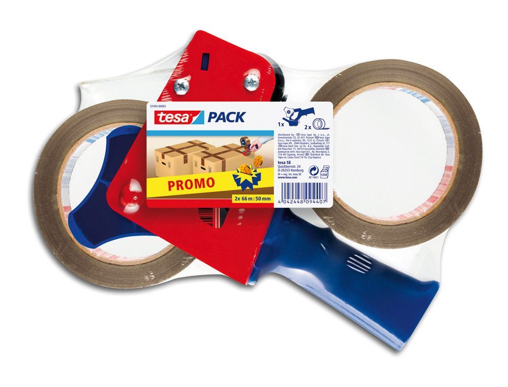 Precintador con 2 cintas embalaje Tesa