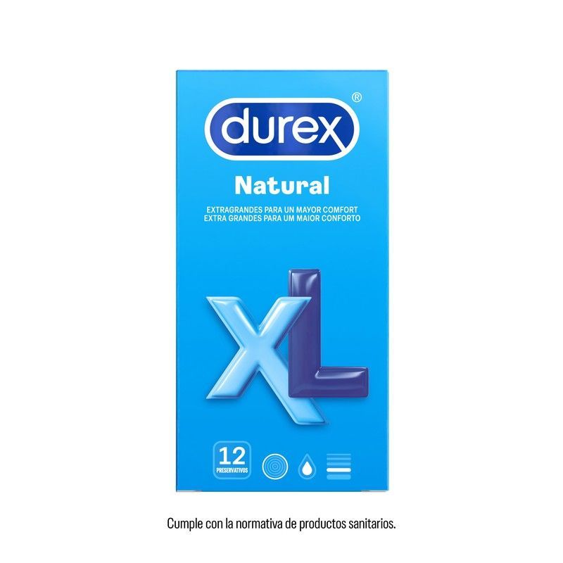 Preservativos Durex Natural XL 12uds