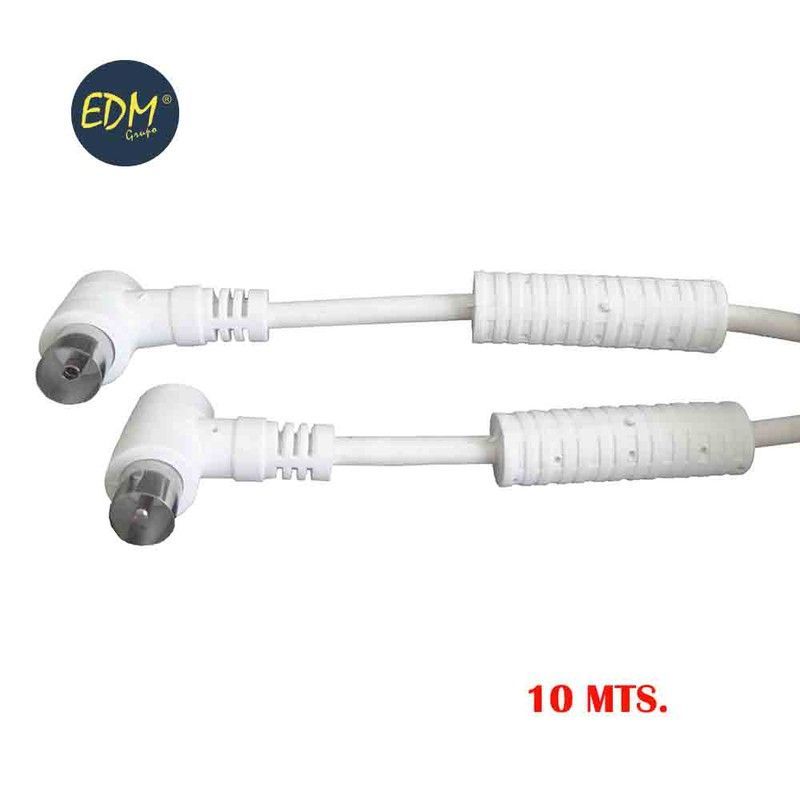 Prol. Tv video acodada con filtro 9,5mm 10m blanca