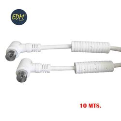 Prol. Tv video acodada con filtro 9,5mm 10m blanca