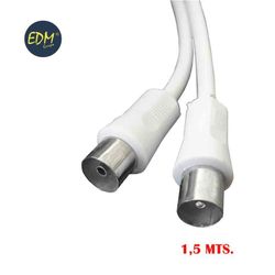 Prolongacion tv-video 9,5mm 1,5m env. Blanca