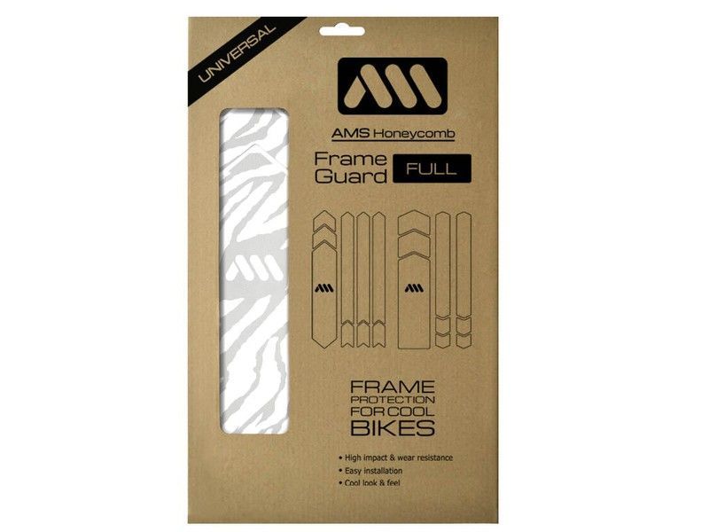 Protector de Cuadro para Bicicleta AMS Frame Guard Full - Zebra Blanco