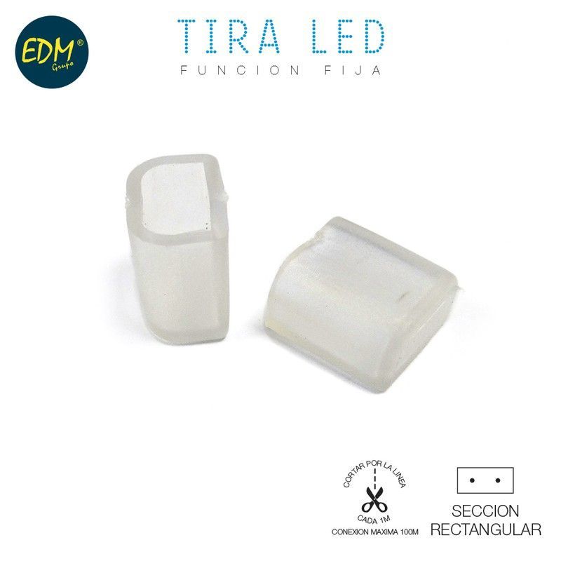Protector tapon final para tira de led edm