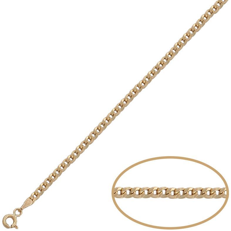 PU1213 Pulsera unisex en oro de 18K terminación en brillo con eslabones tipo barbado muy elegante