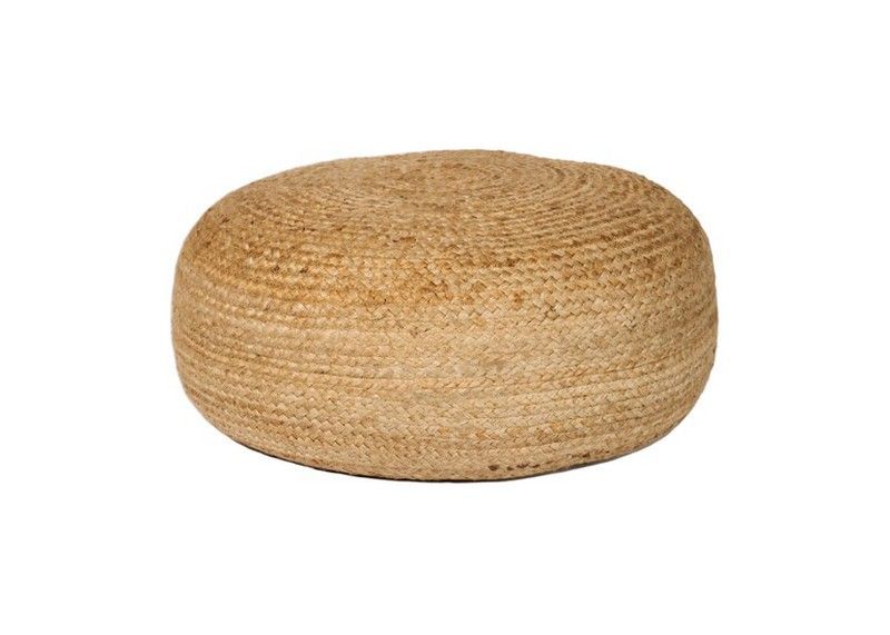 Puf en yute trenzado Cookie 55x20 cm
