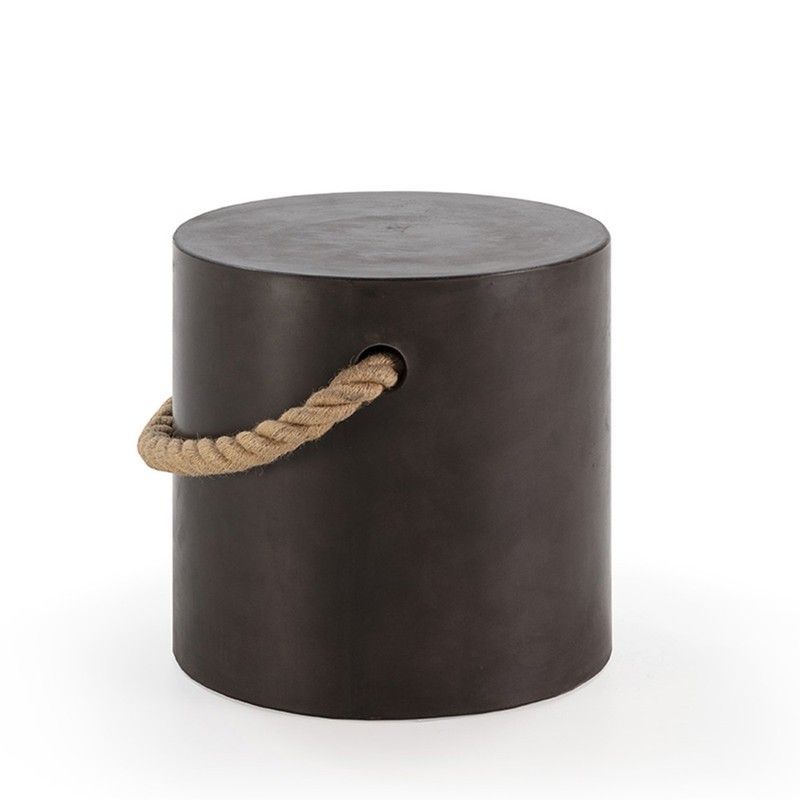 Puff de con asa, 40x40x40 cm