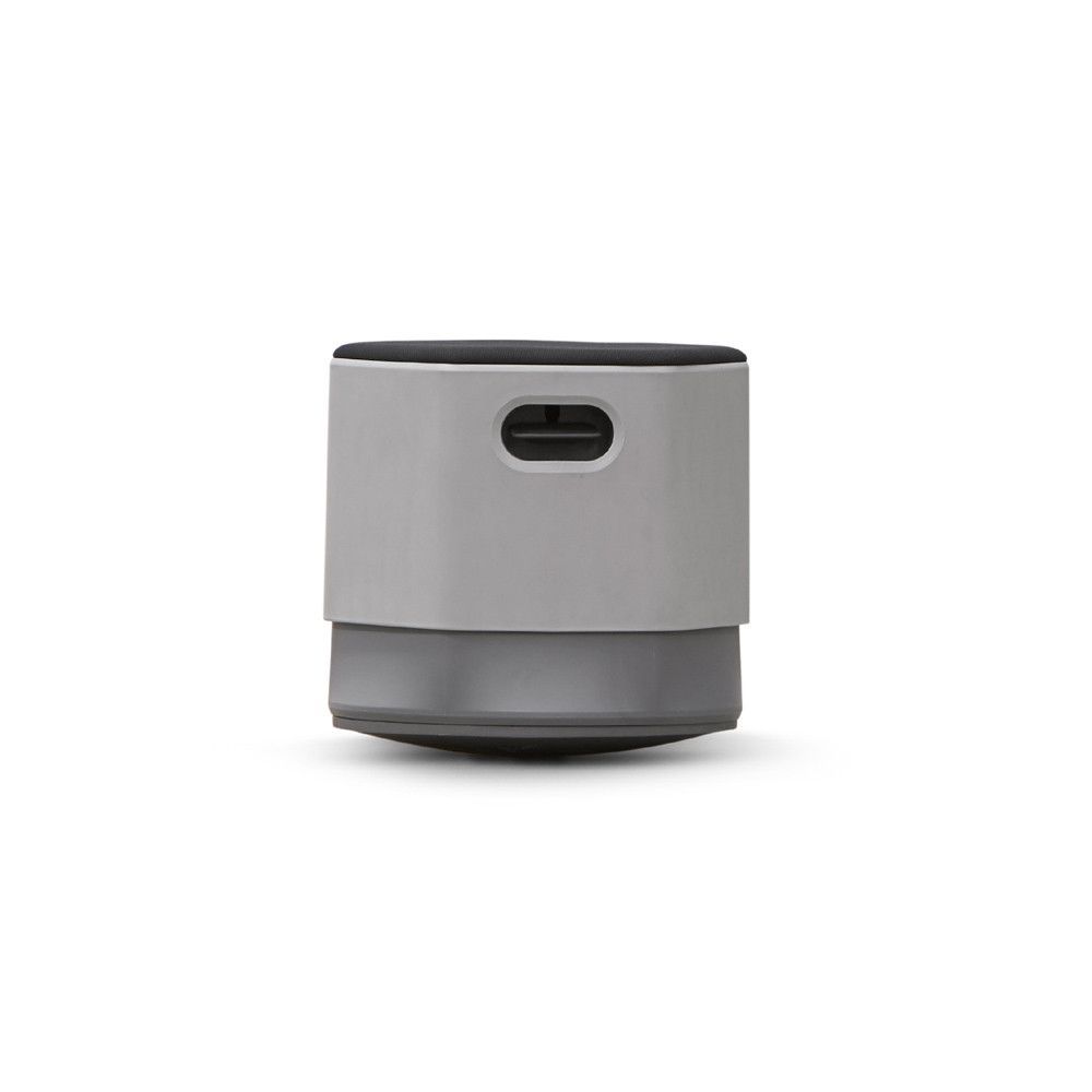 Puff Soft Seating Regulable.  Color Gris/Negro