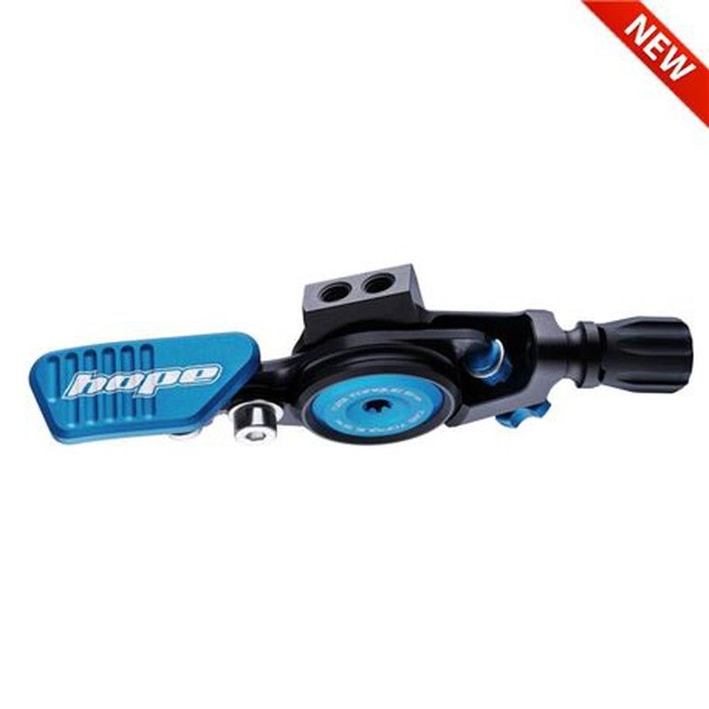 ⚙️ Pulsador Hope para Tija Telescópica NEGRO/AZUL – Precisión y Estilo Deportivo 🚴‍♂️