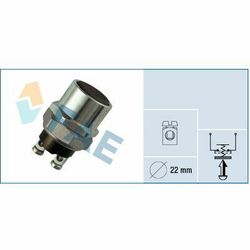 Pulsador Negro , Con Tuerca, Ø 22Mm (reforzado) F63320 FAE