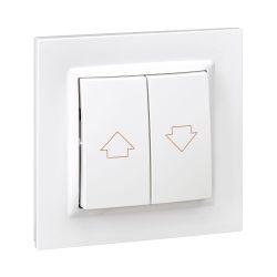 Pulsador Persianas Blanco Con Marco