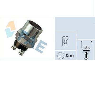 Pulsadores Universal. Con Terminal 6,35mm, Ø 22Mm. (negro) F63220 FAE