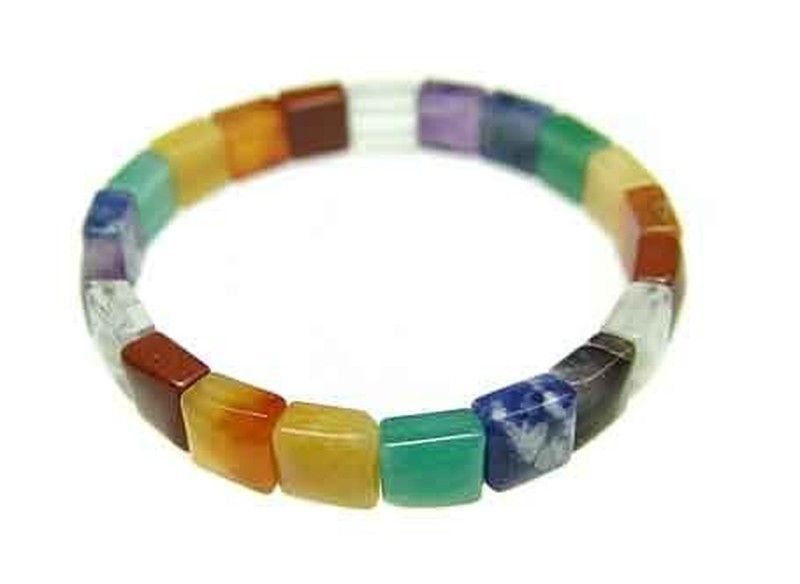 Pulsera 7 Chakras Cuadrados