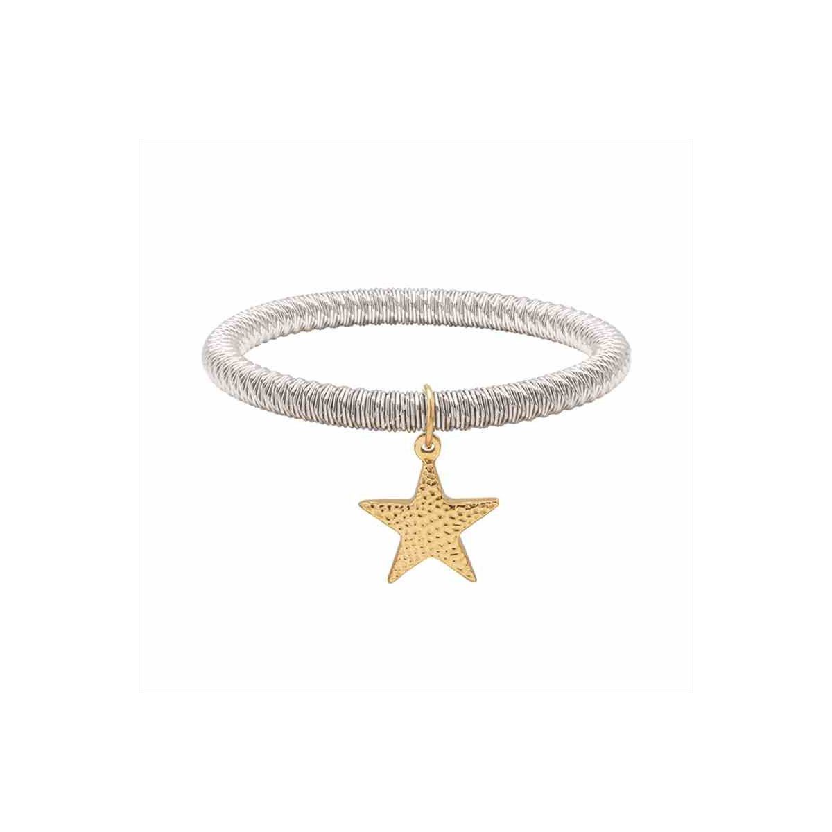 Pulsera Acero B15626 Estrella Dorada