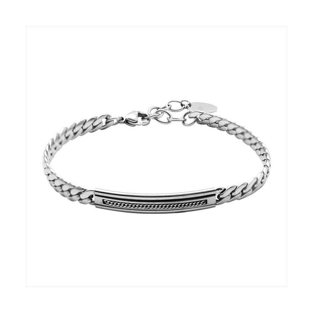 Pulsera Acero B23075 Esclava Gris