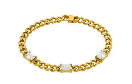 Pulsera Acero Dorado Marea Hombre C00103/517 Circonitas