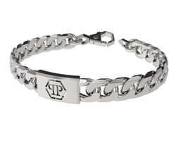 Pulsera Acero Hombre Philipp Plein PJ0AA15BS Placa Logo PP Grabado