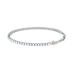 Pulsera Acero Maserati Hombre JM425AVC12 Tennis Eslabones Plateado Tridente Maserati