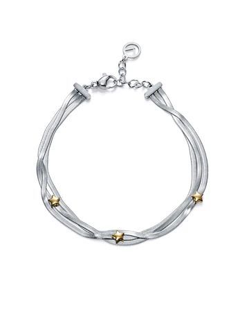 Pulsera Acero Viceroy 14320P01000 Múltiples Cadenas Serpiente Estrellas Doradas