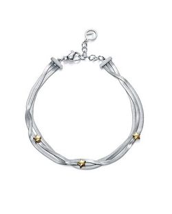 Pulsera Acero Viceroy 14320P01000 Múltiples Cadenas Serpiente Estrellas Doradas