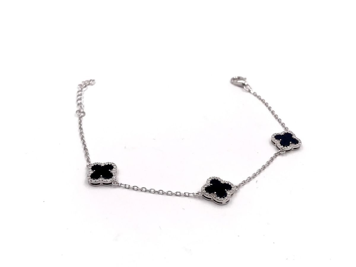 Pulsera Alhambra Black Silver