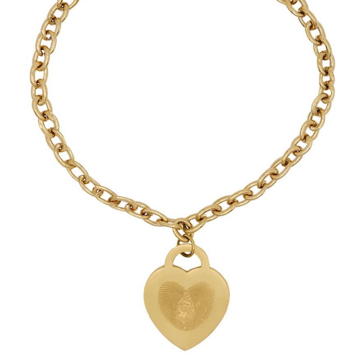 Pulsera AMEN-EMOTION Corazón Acero Baño Oro. EMACBRCUG4