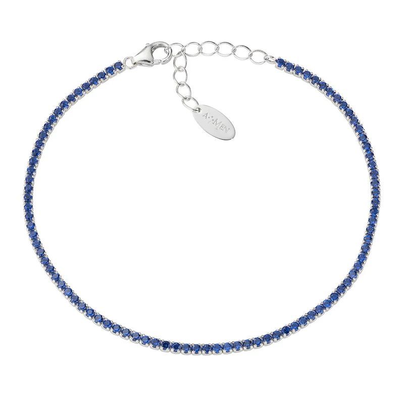 Pulsera AMEN Tennis Mania circonitas azules. BT1BBL17