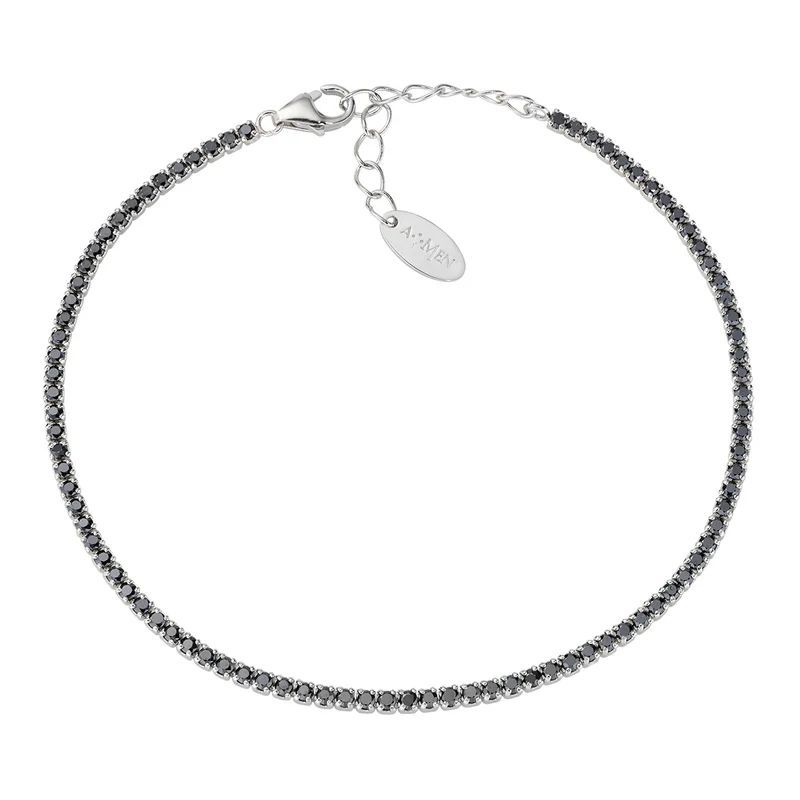 Pulsera AMEN Tennis Mania circonitas negras.BT1BN17