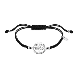 Pulsera Cordón Negro - Plata Lotus LP1641-2/3 Árbol De La Vida