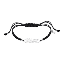 Pulsera Cordón Negro - Plata Lotus LP3402-2/2 Palabra MAMÁ